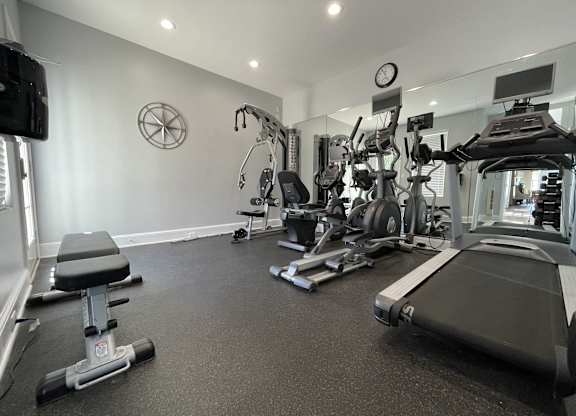 Gym is equipped with state of the art cardio equipment and weights at The Chase, Burlington