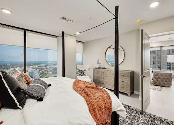 Main Bedroom with City View at The 600 Apartments, Birmingham, 35203