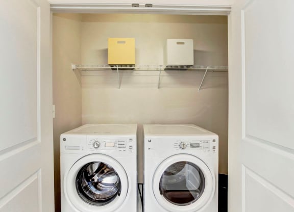 In-home washer and dryer at the Flats at Neabsco