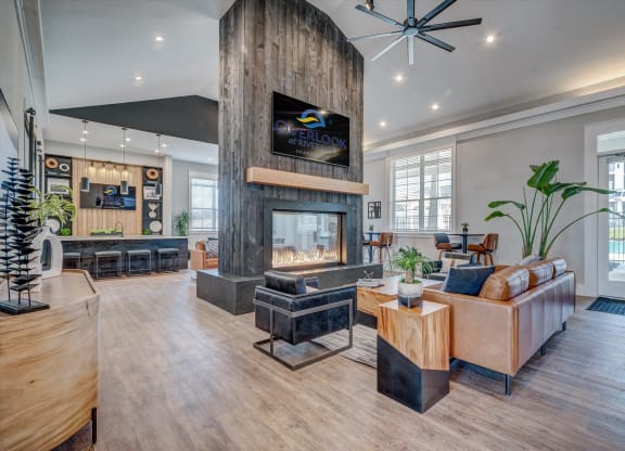 Overlook at Riverside Clubhouse FIreplace