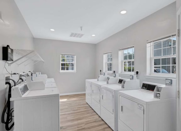 a washer and dryer room in a house