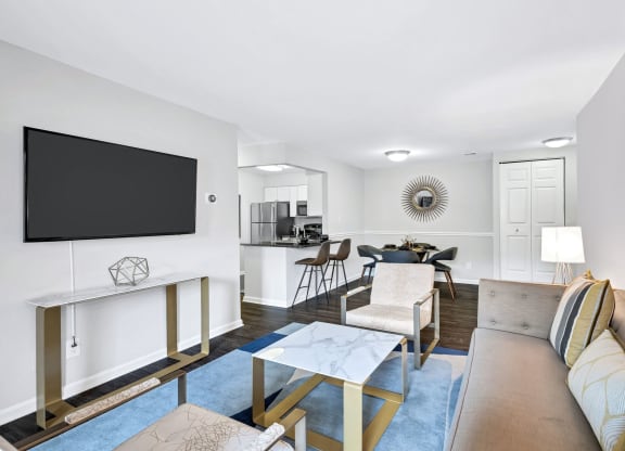 Another view of the renovated apartment at Waterside at Reston.