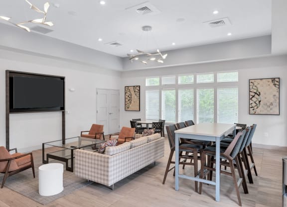 The clubroom at Waterside at Reston.