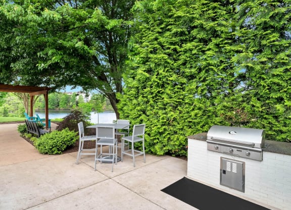 The picnic/grill area at Waterside at Reston.