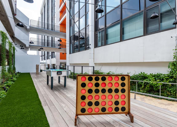 Mission Lofts outdoor checkers game