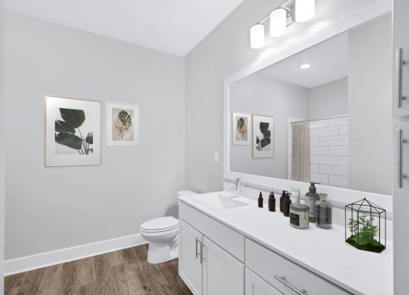 The bathroom in the Douglas floor plan at Overlook at Riverside.