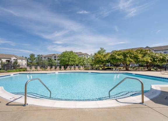 the swimming pool at the preserve at ballantyne commons apartments