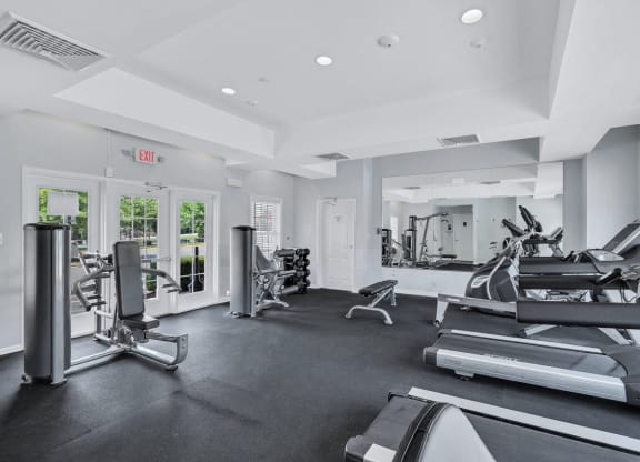 the gym at the runyon canyon apartments in prospect heights il