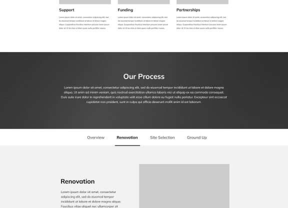 a screenshot of a website for a development company