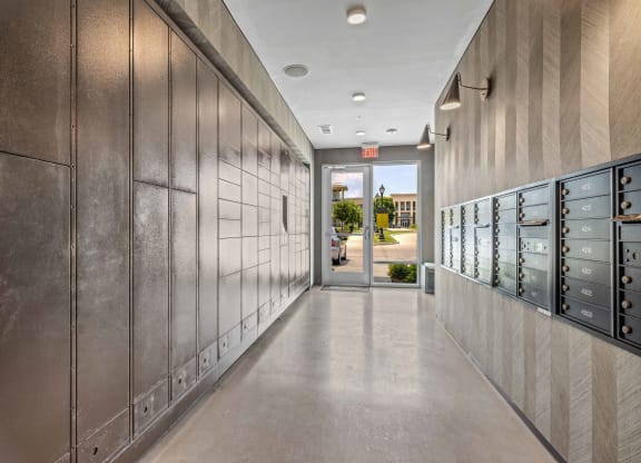 package lockers and mail room