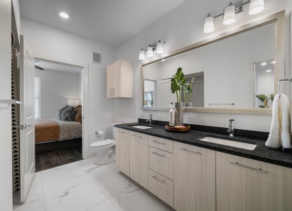 a bathroom with a sink and a toilet and a mirror