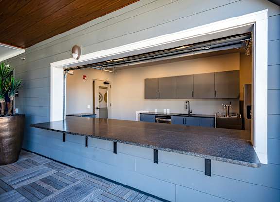 a garage door opens to a kitchen