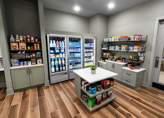 a pantry area with a variety of pantry items