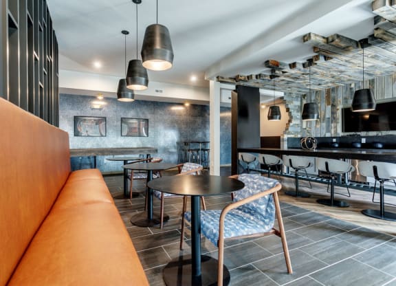 Resident Lounge with Shuffleboard and Kitchenette