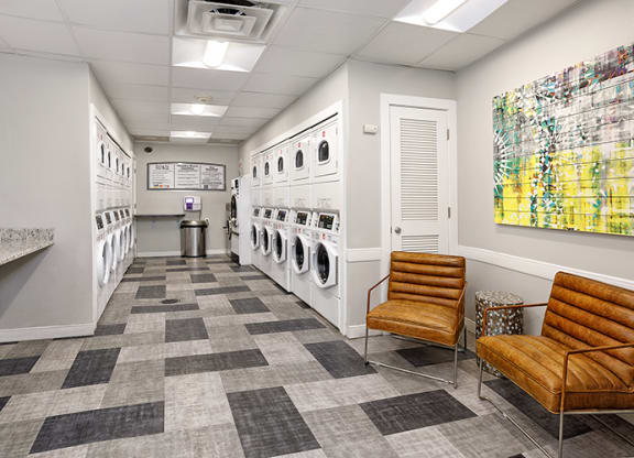 the residences at the battery apartments laundry room