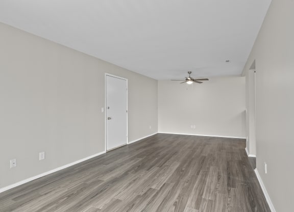 Livingroom with wood style flooring at Creve Coeur, Creve Coeur, MO