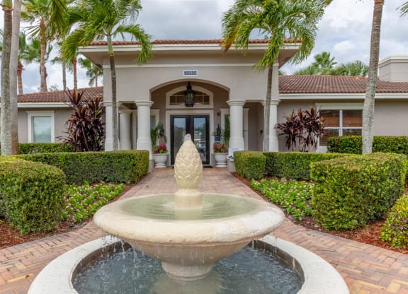 a fountain in front of a house at Heritage Bay, Jensen Beach, FL 34957
