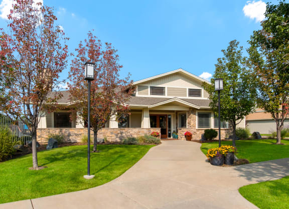 Entrance area at Deer Crest Apartments, Broomfield, Colorado