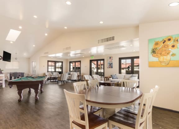 Clubhouse With Billiards Table at Del Coronado, Mesa, AZ