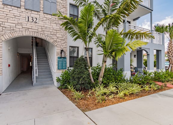 Walking Path and Stairs to Apartments at Edge75, Naples, Florida 34104