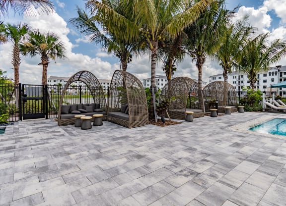 Expansive Sundeck with Shaded Cabanas at Edge75, Florida