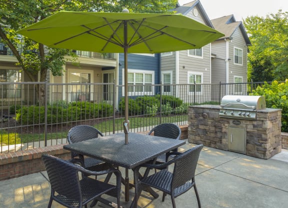 Outdoor Grill With Intimate Seating Area at Heritage at Waters Landing, Germantown, Maryland