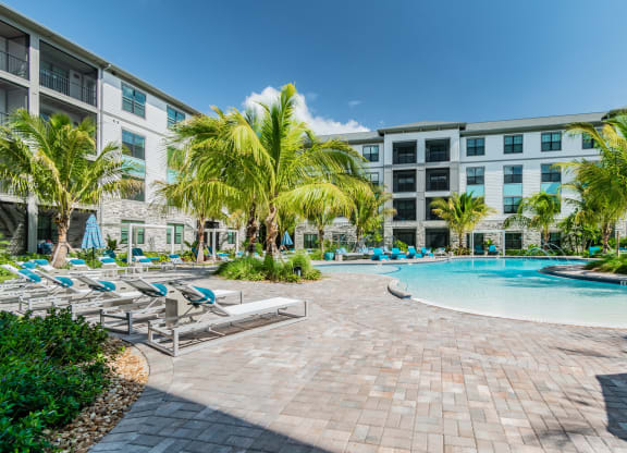 Resort Style Outdoor Pool and Sundeck at AxisOne, Stuart, 34994