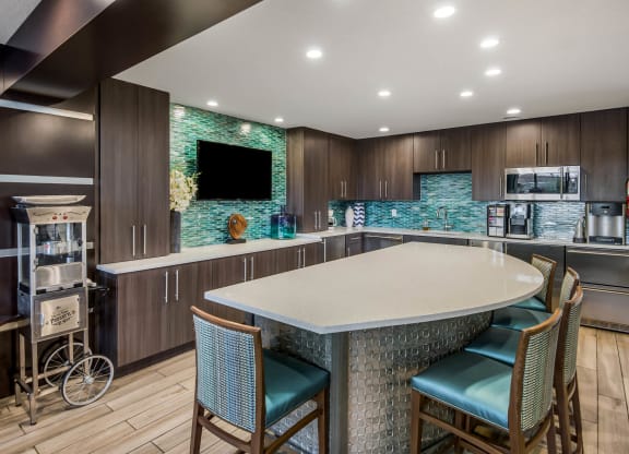 Clubhouse Kitchen at Sanford Landing Apartments, Sanford, Florida