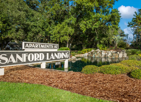 Property Entrance Sign at Sanford Landing Apartments, Sanford, FL