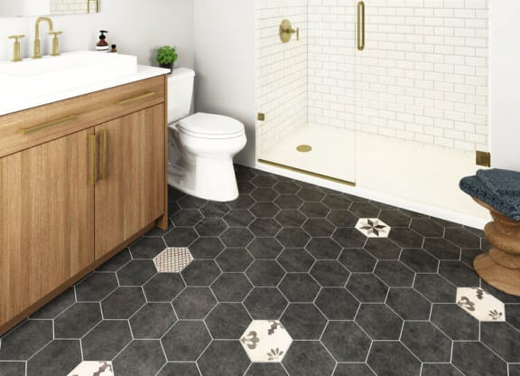 Luxurious Bathroom at Riverwalk Apartments, Lawrence, MA 01843