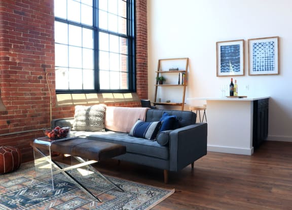 Living Room Furniture at Riverwalk Apartments, Lawrence, MA