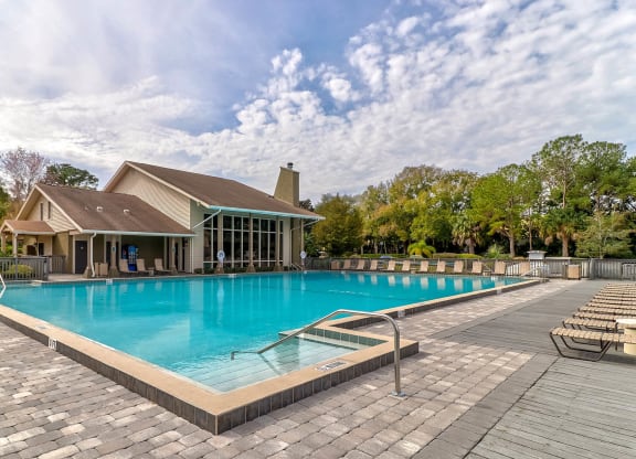 Glimmering Pool at Sanford Landing Apartments, Sanford, FL