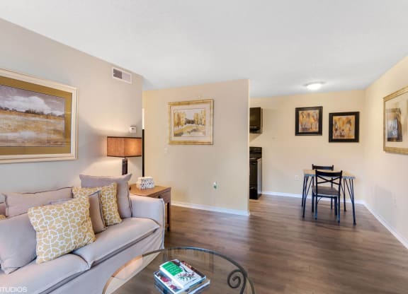 Wood Floor Living Room at Sarasota South, Bradenton, 34207