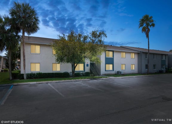 Property Exterior at Night at Sarasota South, Florida