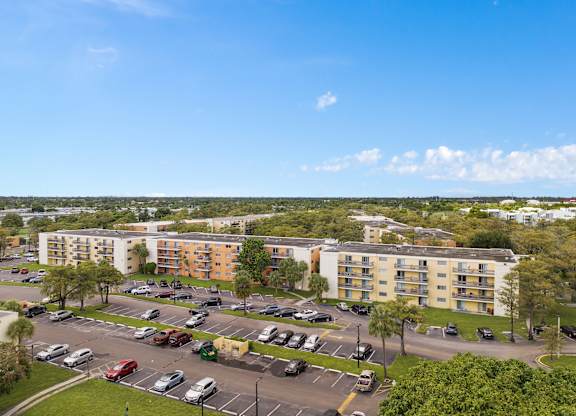 an aerial view of an apartment complex and parking lot at Cypress Grove, Lauderhill, FL, 33313