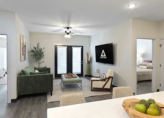 Living room view at Artisan, O’Fallon, 62269