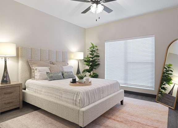 Living Room with ceiling fan at Artisan, Illinois, 62269