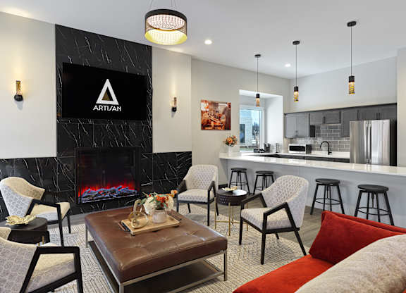Clubhouse Living Area at Artisan, O’Fallon, Illinois