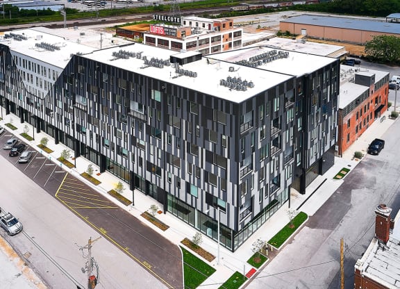 Steelcote Flats exterior at Steelcote Square, St. Louis, 63103