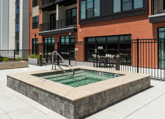 Relaxing hot tub  at Chapter at the Streets of St Charles, Missouri