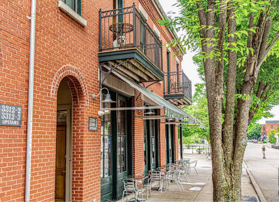 A red brick building at French District Villas Apartments, St. Charles, MO 63301