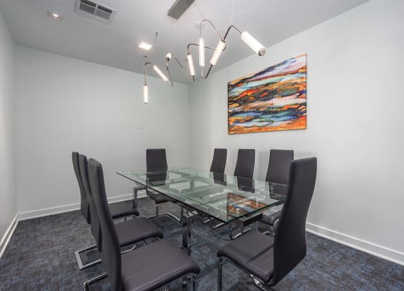 Steelcote Flats clubhouse conference room at Steelcote Square, St. Louis