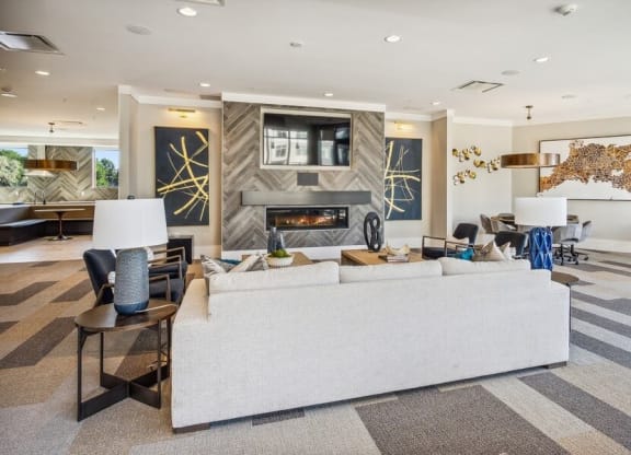 Community lounge with couches