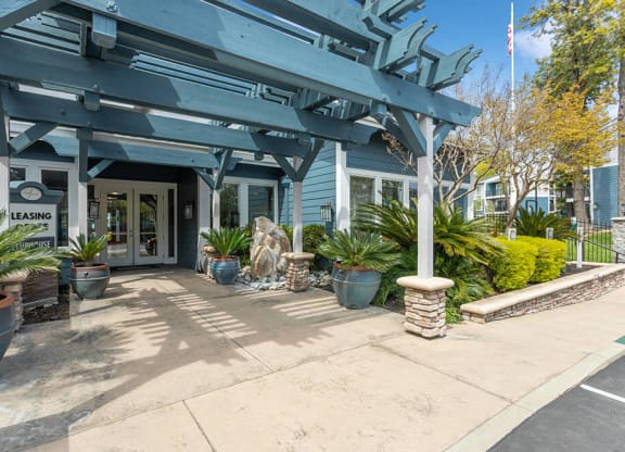 Front Entrance of Community Leasing Office at Fountains at Point West Apartments in Sacramento, CA.