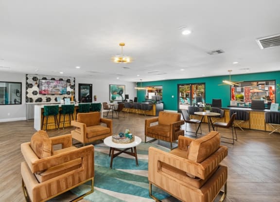 Clubhouse lobby