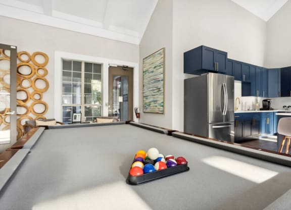 Clubhouse Pool Table at Caribbean Breeze Apartments in Tampa, FL.