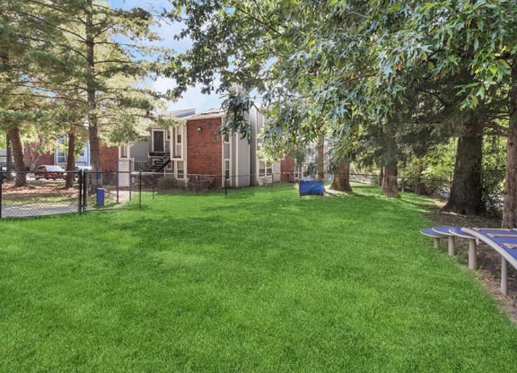 Community Dog Park with Agility Equipment at Abbington Heights Apartments in Antioch, TN.