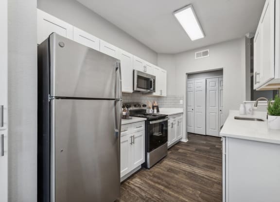 Model kitchen at Bridges at Oakbend, Texas