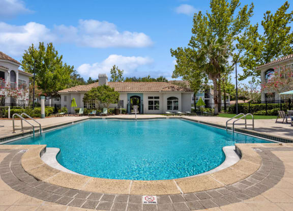 take a dip in the resort style pool at villas at houston levee west apartments