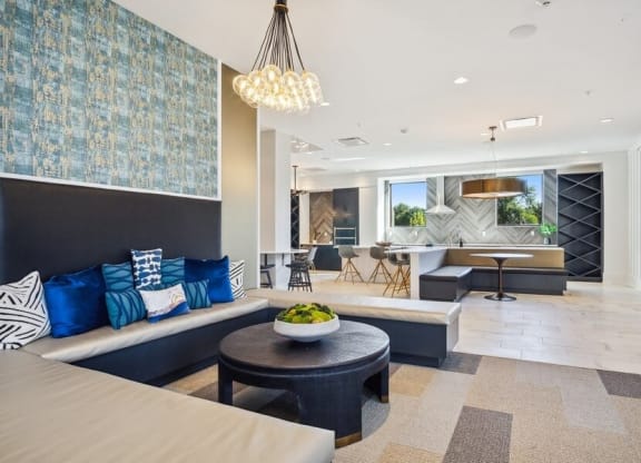 Community lounge with booth seating